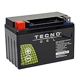 TECNO-GEL Motorrad-Batterie YTX9-BS spez f Adly, AEON, APRILIA, Benelli, BETA, BMW, Honda ua.