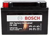 Bosch FA102 - AGM-Motorradbatterie - 12V 120A 8Ah - Geeignet für Motorräder, Motorräder, Enduros, Roller, Quads, Jetskis - Kompatibel M6010, BTX9-BS, BTX9