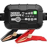 NOCO GENIUS2, 2A Intelligentes Batterieladegerät, 6V/12V Ladegerät, Erhaltungsladegerät und Desulfator mit Temperaturkompensation