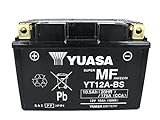 Motorradbatterie Yuasa YT12A-BS - wartungsfrei - 12V 10Ah - Maße: 150 x 87 x 106 mm kompatibel mit SUZUKI SV X 650 1999-2002