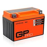 GP-PRO GTX9-BS 12V 9Ah GEL-Batterie (ähnlich wie mit YTX9-BS / 50812) (Wartungsfrei & Versiegelt) Akkumulator Motorrad Roller Motorradbatterie Rollerbatterie