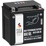 SIGA YIX30L-BS GEL Motorradbatterie 12V 30Ah 410A/EN 53001 GEL12-30L-BS GEL Batterie 12V GT30-3 YTZ30L-BS auslaufsicher wartungsfrei