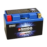 Motorrad Batterie Shido Lithium LTZ10S / YTZ10S, 12V/9,1AH (Maße: 150x87x93)