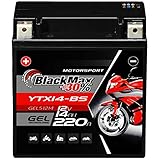 BlackMax YTX14-BS Motorradbatterie GEL 12V 14Ah CTX14-BS 51214 Batterie YTX14-4