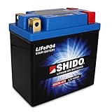 Motorrad Batterie Shido Lithium LB12AL-A2 / YB12AL-A2 Quattro, 12V/12AH (Maße: 136x82x162)