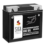 SIGA GEL Motorradbatterie 12V 22Ah 320A/EN Batterie 51913 mit ABS GT20H-3 52101 Gel12-19